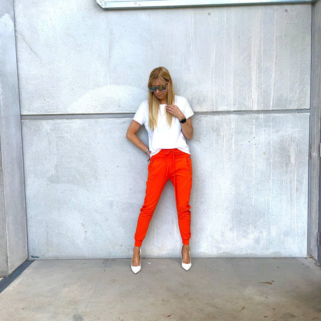 Neon 2024 orange joggers