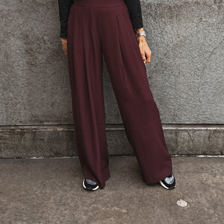 BURGUNDY Amy palazzo pants