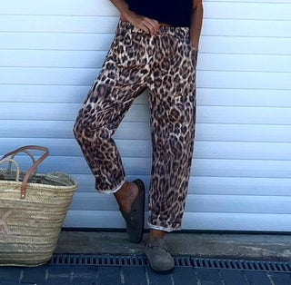 Slouchy Leopard denim joggers *NEW*