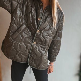 Khaki Callie quilted jacket *NEW*