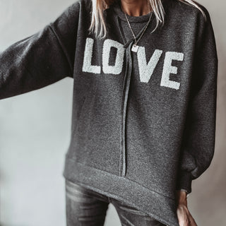 LOVE charcoal grey sweatshirt *NEW*