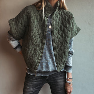 Olive Charlston quilted bomber *NEW*