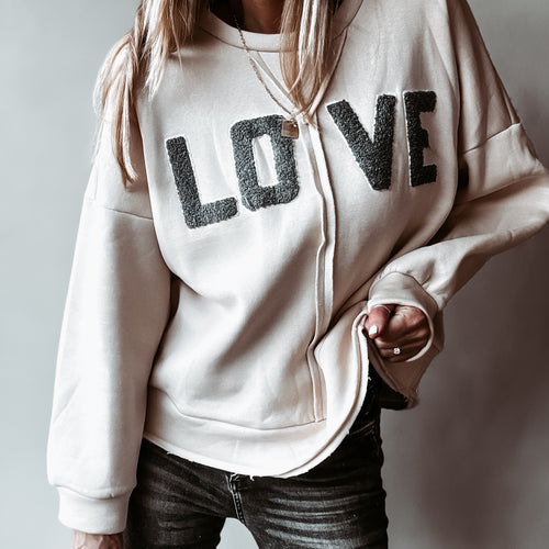 LOVE vintage white sweatshirt *NEW*