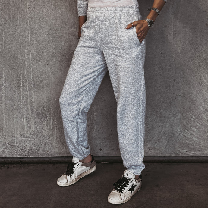 Light heather grey college joggers *NEW*