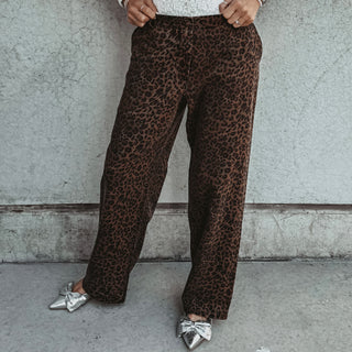 Leopard wide jeans *NEW*