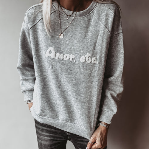 AMOR ETC grey sweatshirt *NEW*