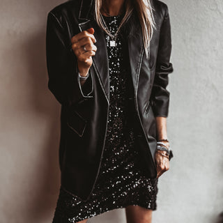 Relaxed Black Sequin dress *NEW*