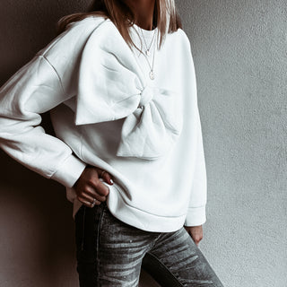 White Bow sweatshirt *NEW*