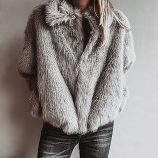 Faux fur GREY jacket *NEW*