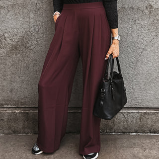 BURGUNDY Amy palazzo pants