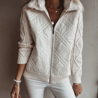 Tessa quilted VINTAGE WHITE bomber *NEW*