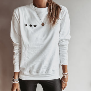 White CITIES sweatshirt  *boyfriend fit*