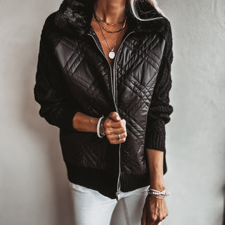 Tessa quilted BLACK bomber