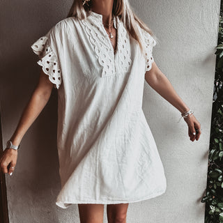 VINTAGE WHITE Meriden short dress *NEW*