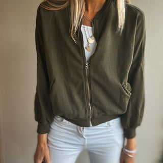 Ultimate zip through MILITARY sweatshirt *NEW*