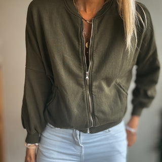 Ultimate zip through MILITARY sweatshirt *NEW*