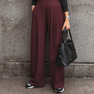 BURGUNDY Amy palazzo pants