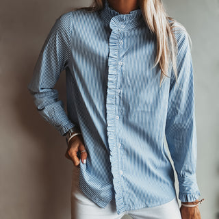 Willow stripe ruffle Blouse *NEW*