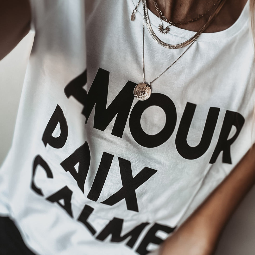 Amour white tee *size Uk 12-14*