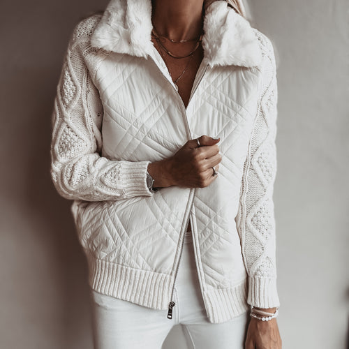 Tessa quilted VINTAGE WHITE bomber *NEW*