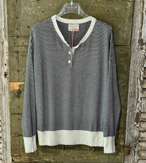 Little button Breton Sweater  *NEW*