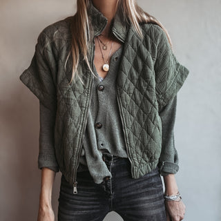 Olive Charlston quilted bomber *NEW*