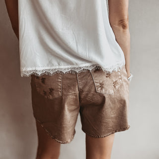 Distressed tan shorts *NEW*