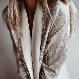 Sequin CHAMPAGNE GOLD blazer *NEW*