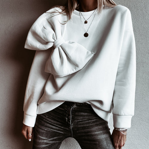 White Bow sweatshirt *NEW*