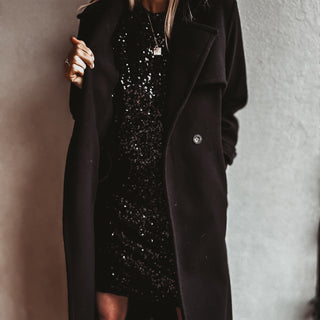 Relaxed Black Sequin dress *NEW*