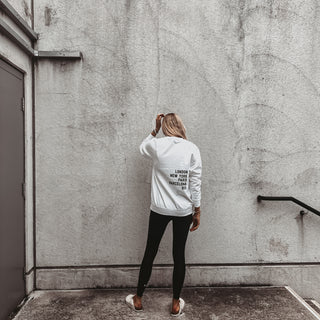 White CITIES sweatshirt  *boyfriend fit*