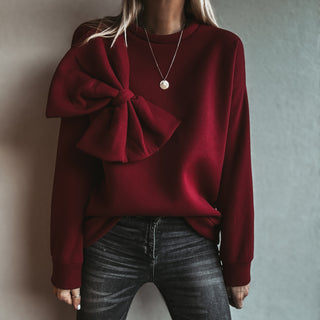 Burgundy Bow sweatshirt *NEW*