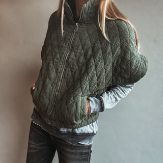 Olive Charlston quilted bomber *NEW*