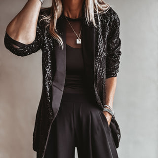 Sequin BLACK blazer *NEW*