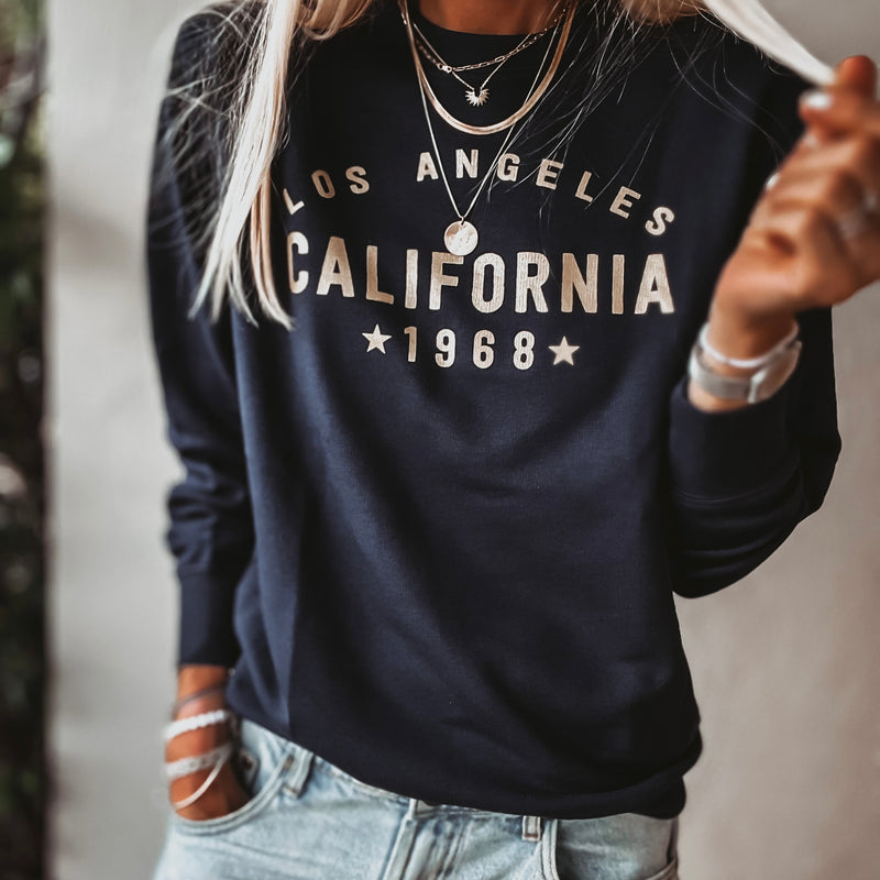 Navy los angeles sweatshirt sale