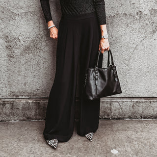 BLACK Amy palazzo pants