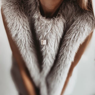 Faux fur GREY gilet *NEW*