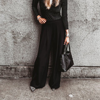 BLACK Amy palazzo pants