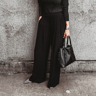 BLACK Amy palazzo pants