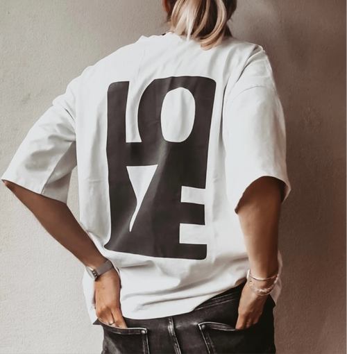 LOVE tee vintage white *NEW*