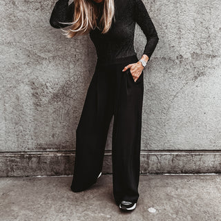 BLACK Amy palazzo pants