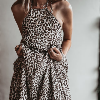 Leopard tie summer dress *NEW*