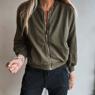 Ultimate zip through MILITARY sweatshirt *NEW*