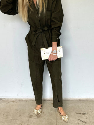 Khaki denim boiler suit *NEW*