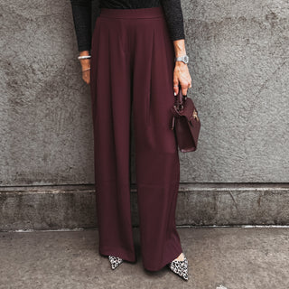 BURGUNDY Amy palazzo pants