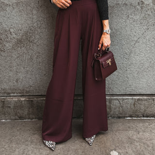 BURGUNDY Amy palazzo pants