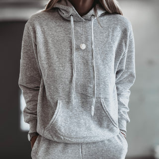 Light heather grey college hoody *NEW*