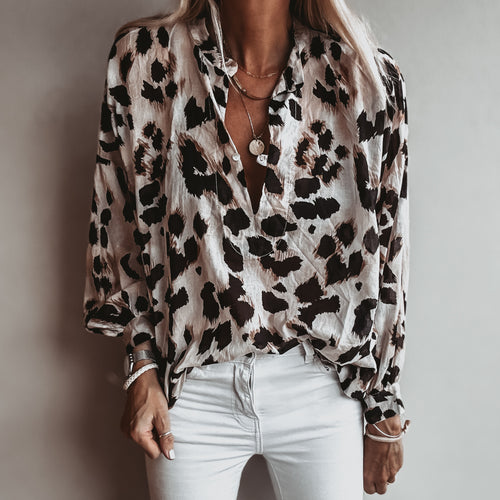 Leopard Mirabalono pattern blouse *NEW*