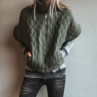 Olive Charlston quilted bomber *NEW*