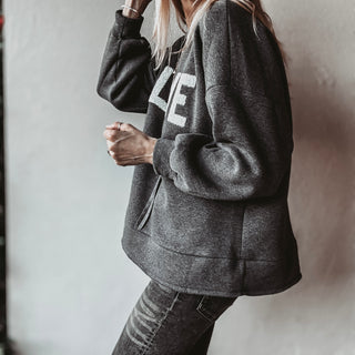 LOVE charcoal grey sweatshirt *NEW*